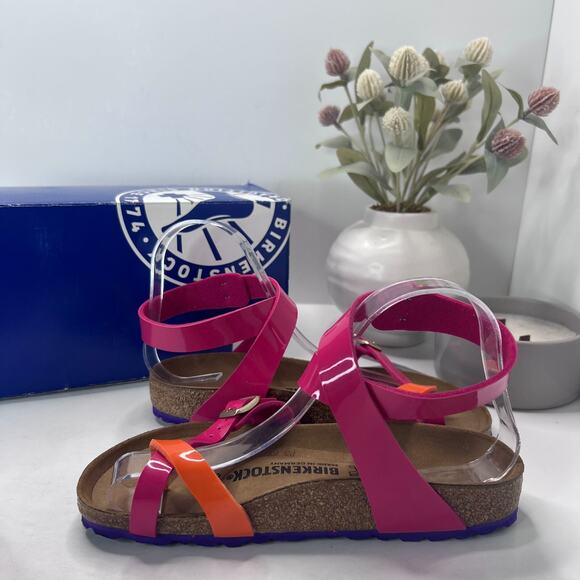 Birkenstock Yara Sandal Tropical Orange Pink Regular 1004054 Women 4 EU/35 NWB - Picture 7 of 10